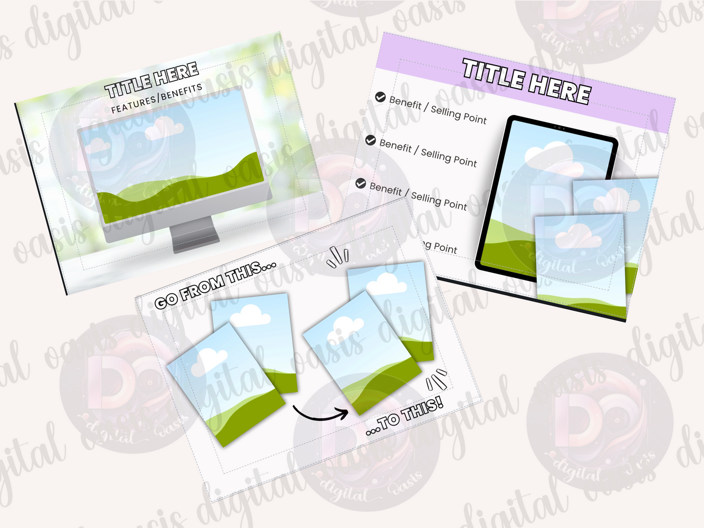 15 Mockup templates + Bonus graphics