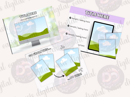 15 Mockup templates + Bonus graphics